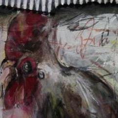 'Rooster' (Detail) - Mixed Media - Franklin Sananan - T&T